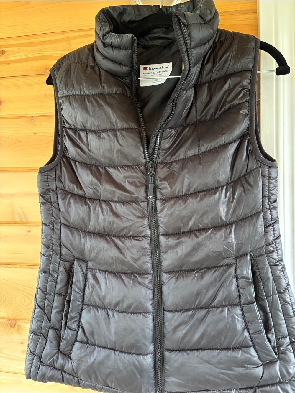Champion Women's Quilted Puffer Vest in Black